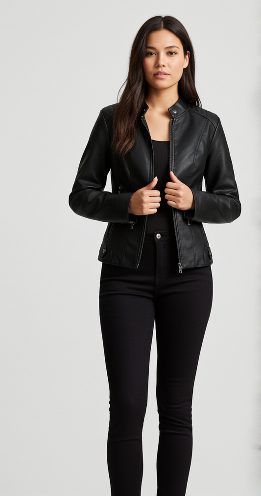 Noelia | Cazadora de cuero casual